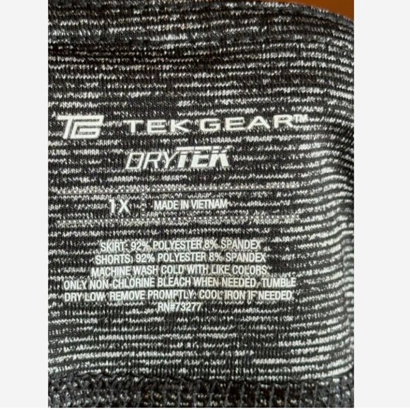 Tek Gear DryTek Heather Gray Skort Running Tennis Pickleball Skirt 1X NWOT - Picture 4 of 4